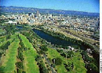 view on Adelaide from the air