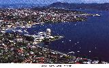 aerial view over Hobart (click for enlargement)