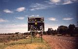 road sign, Stuart Highway, near Port Augusta (click for enlargement)