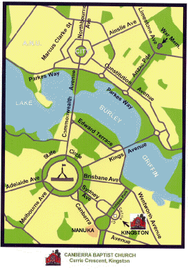 map of Canberra
