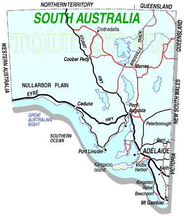 map of South Australia