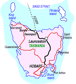 map of Tasmania