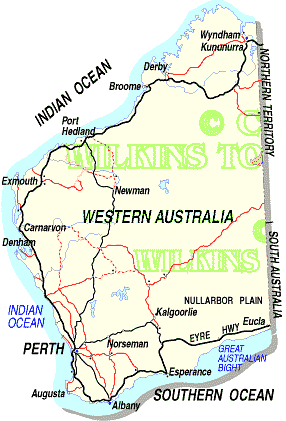 map of Western Australia